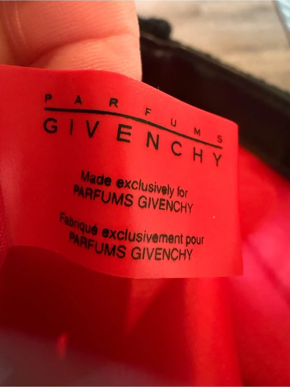 Givenchy Perfume Black Everyday Tote Handbag with Gold Accent